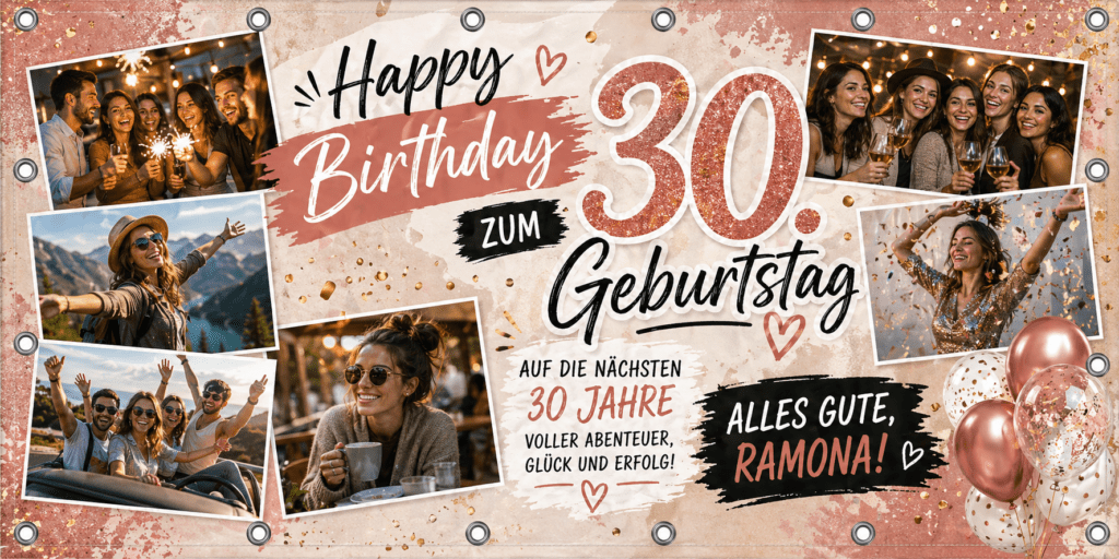 Geburtstagsbanner, Geburtstag, Druck, Banner